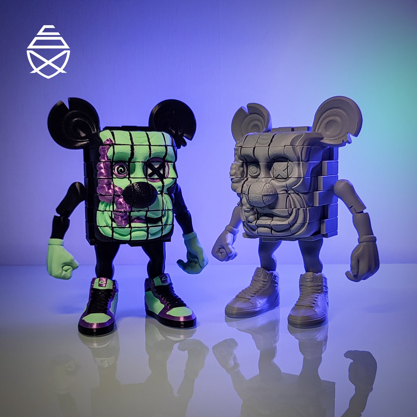 Pixel Mouse + Body Holder 3d model