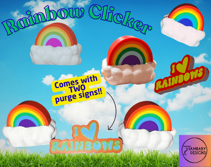 Rainbow Clicker Fidget- No AMS needed!! 3d model