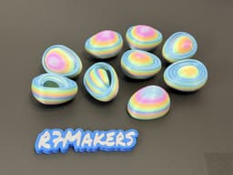 R7 Gyro Egg Fidget | Layered Shell Fidget Toy with Hidden Cavity | R7Makers 3d model
