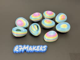 R7 Gyro Egg Fidget | Layered Shell Fidget Toy with Hidden Cavity | R7Makers 3d model
