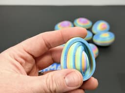 R7 Gyro Egg Fidget | Layered Shell Fidget Toy with Hidden Cavity | R7Makers 3d model