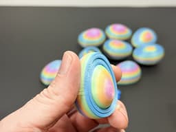 R7 Gyro Egg Fidget | Layered Shell Fidget Toy with Hidden Cavity | R7Makers 3d model