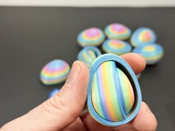 R7 Gyro Egg Fidget | Layered Shell Fidget Toy with Hidden Cavity | R7Makers 3d model