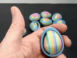R7 Gyro Egg Fidget | Layered Shell Fidget Toy with Hidden Cavity | R7Makers 3d model