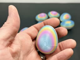 R7 Gyro Egg Fidget | Layered Shell Fidget Toy with Hidden Cavity | R7Makers 3d model