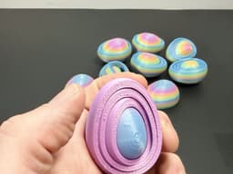 R7 Gyro Egg Fidget | Layered Shell Fidget Toy with Hidden Cavity | R7Makers 3d model