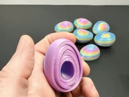 R7 Gyro Egg Fidget | Layered Shell Fidget Toy with Hidden Cavity | R7Makers 3d model