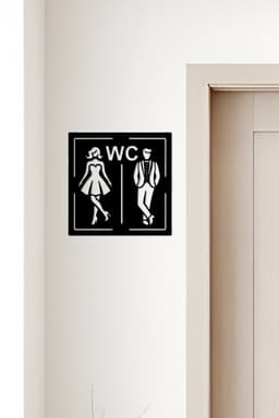 WC, Toilet Sign, Restroom 3d model