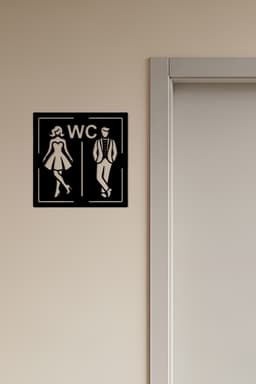 WC, Toilet Sign, Restroom 3d model