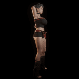 Cute Toon Woman Posing 3d model