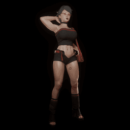 Cute Toon Woman Posing 3d model