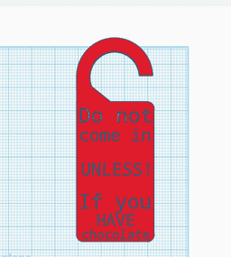 Bring Me Chocolate Door Hanger 3d model
