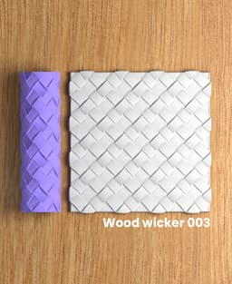 Collection Fuchsia | Wood wicker 003 | Polymer Clay Seamless Texture Roller 3d model