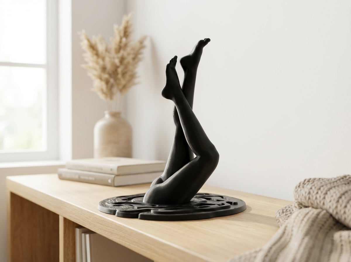Elegant Abstract Legs Sculpture 3d model