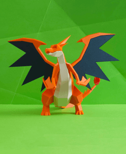 Mega Charizard Y Low Poly Pokemon 3d model