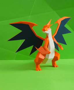 Mega Charizard Y Low Poly Pokemon 3d model