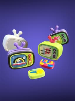 Retro TV Clicky 3d model