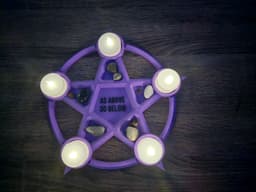 Pentacle Tealight & Crystal Tray 3d model
