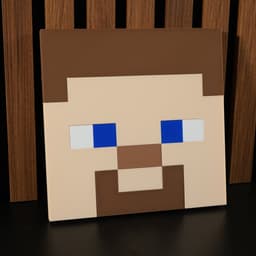 Steve Minecraft wall version 3d model