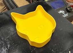 Cat Shaped Birdseed Bowl 3d model