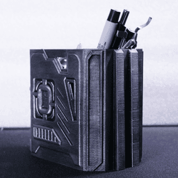 Cyberpunk Pencil Pot 3d model