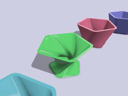 Pentagonal Planter Pots Minimalist Design Strong Fillet Collection 3d model