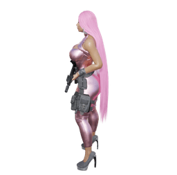 Glamorous Sniper Babe v2 3d model
