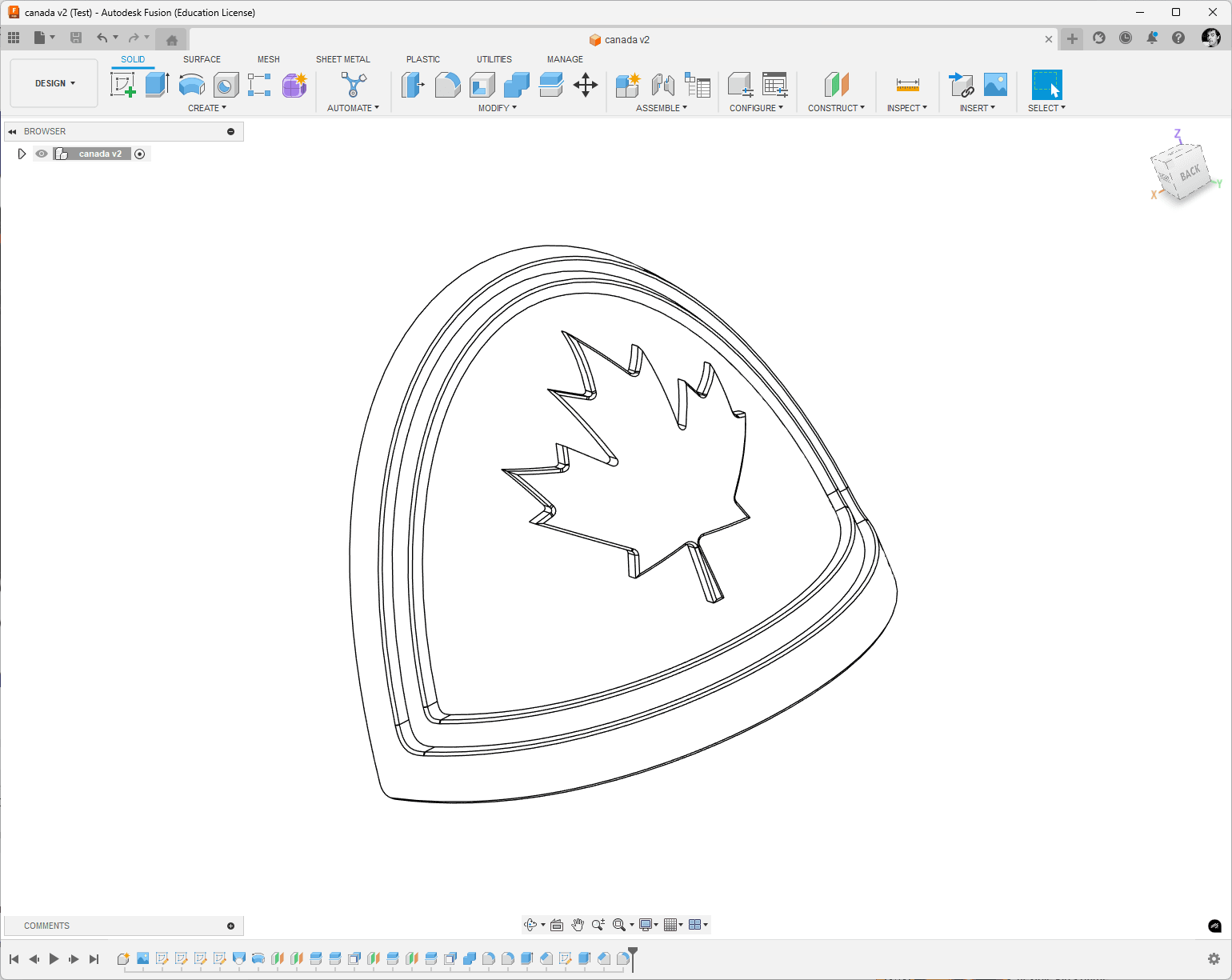 Canada leaf pauldron 3d model