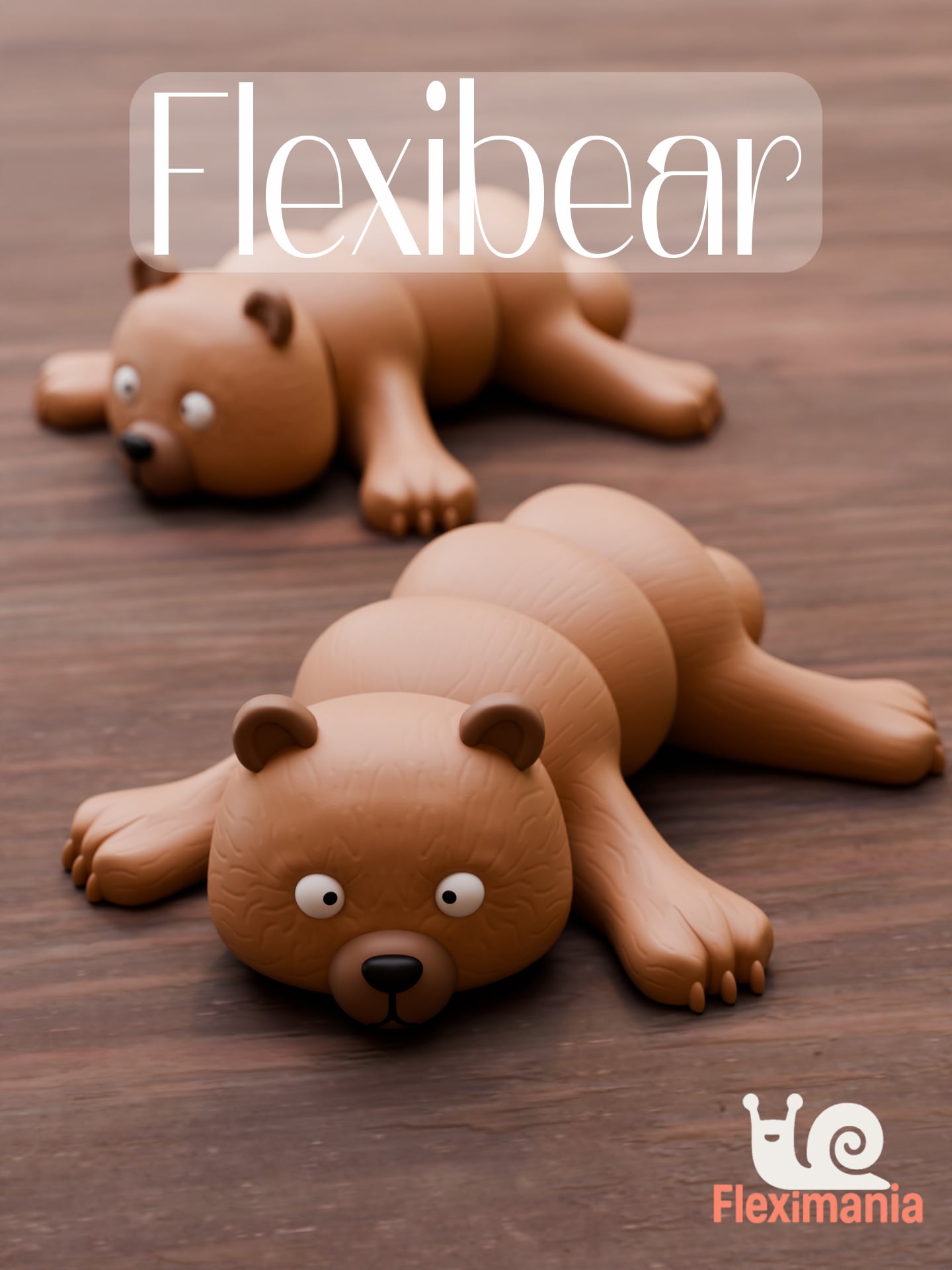 Adorable Flexibear Articulated Bear Toy 3d model