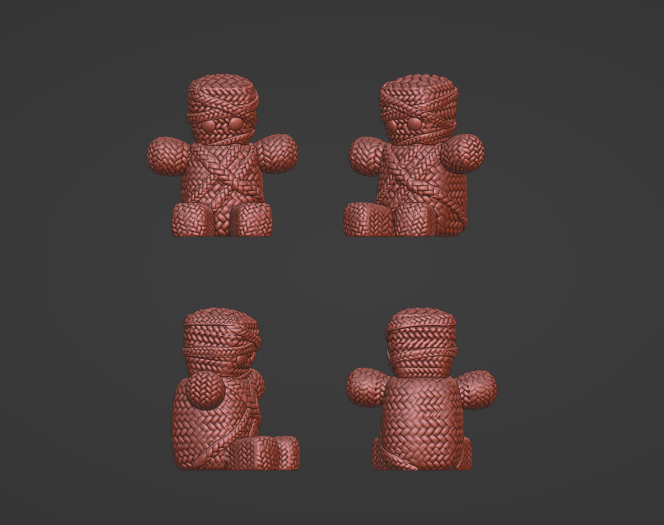Crochet Mummy 3d model