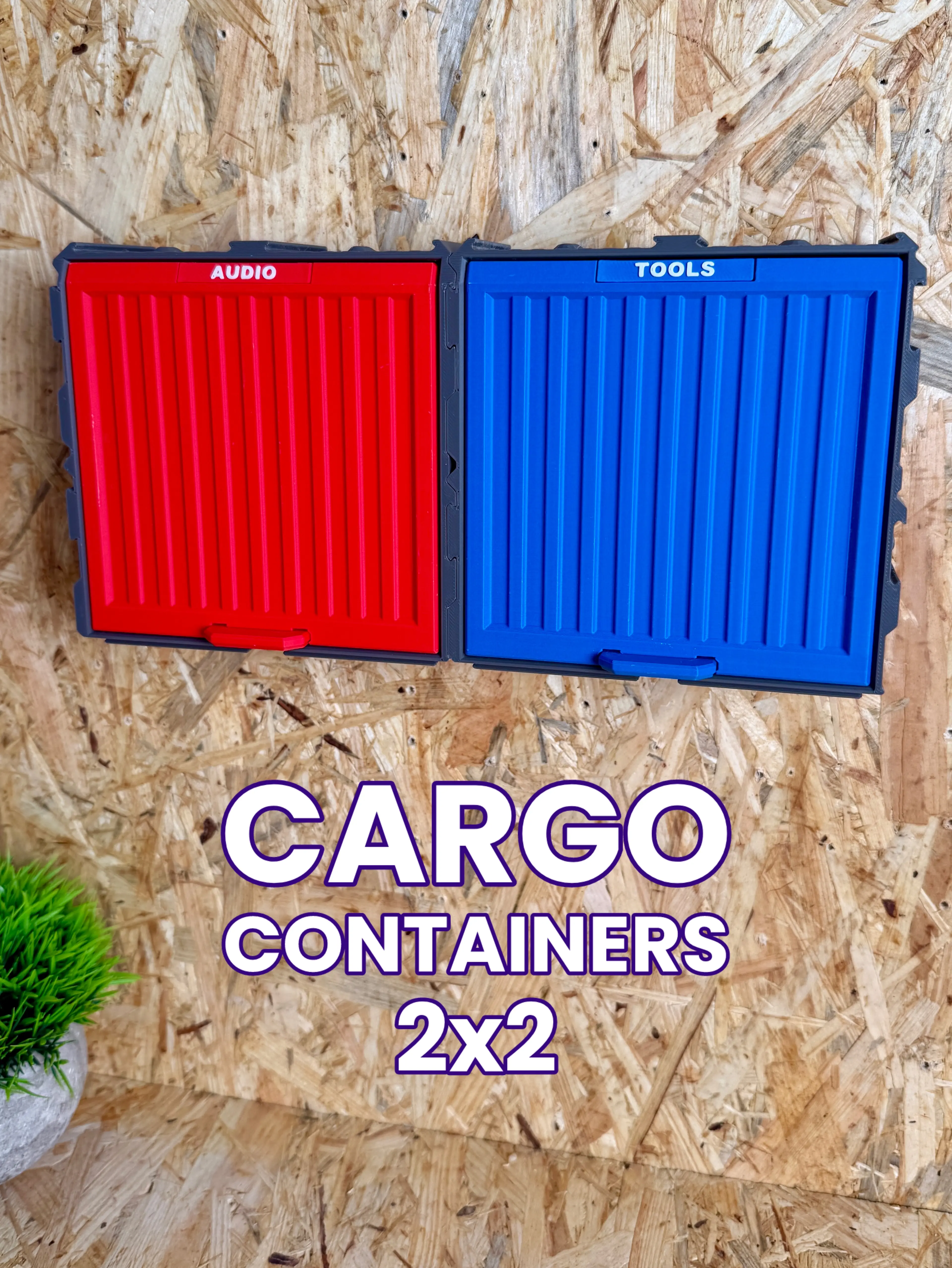 Cargo Containers - 2x2 (Medium Modular Storage) 3d model