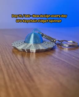 UFO Keychain Fidget Spinner 3d model