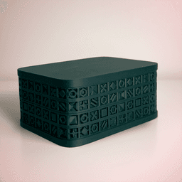 Soap Case + Dish Ornamental Grid 3d model