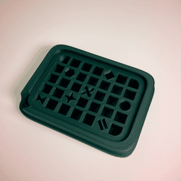 Soap Case + Dish Ornamental Grid 3d model