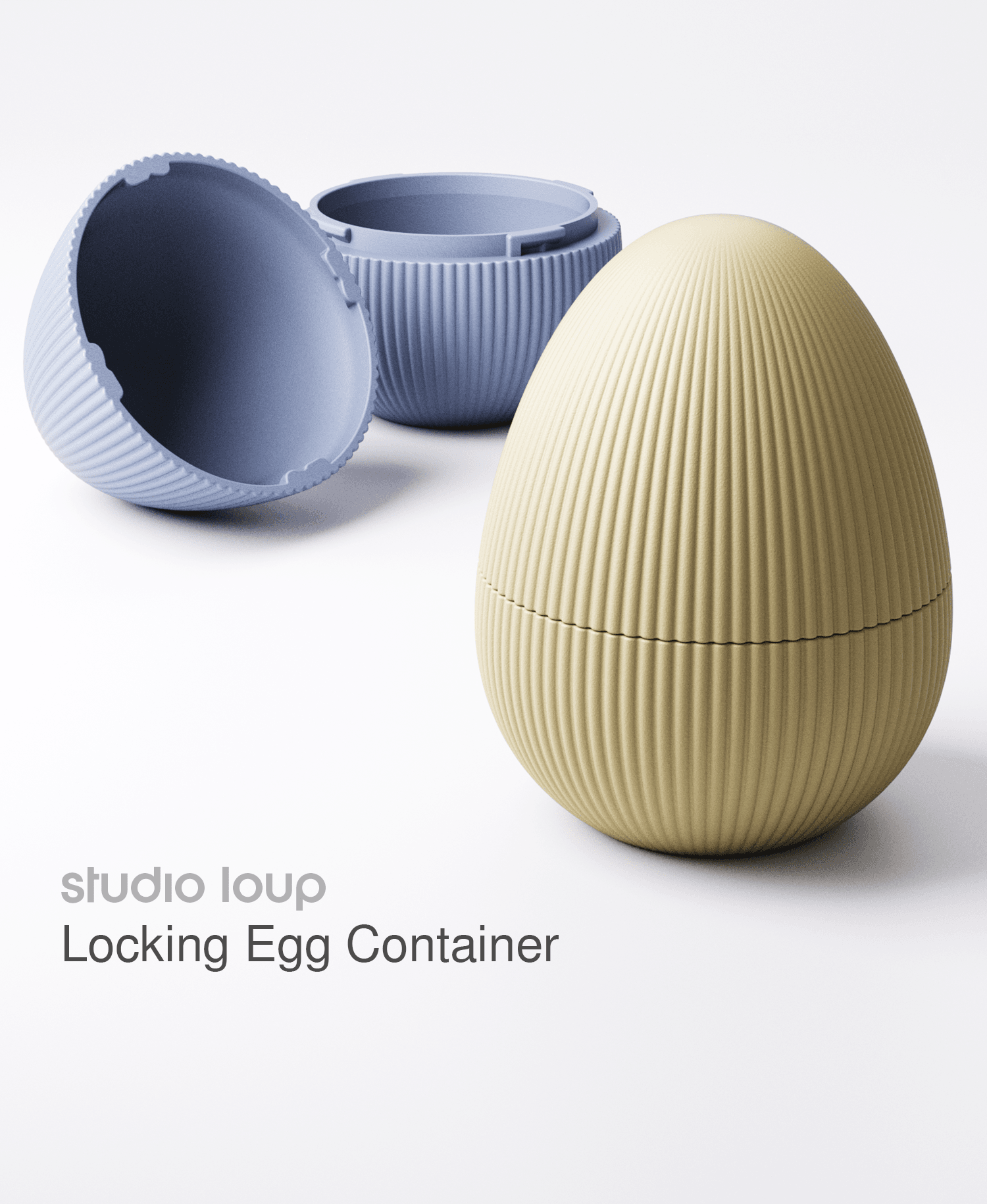 Locking Egg Container 3d model