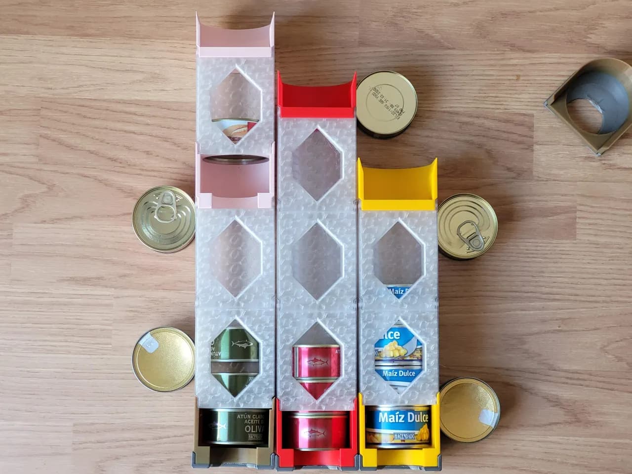 Food Can Dispenser - Stackable FIFO System - 5 can size 3d model