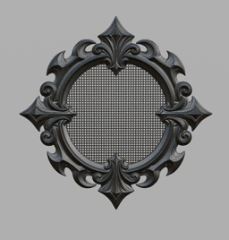 Cross Stitch Gothic Frame – Ornate Needlework Display Hoop 3d model