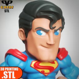 Superman Chibi STL for 3D Printing ChibiSTL 3DXM 3d model