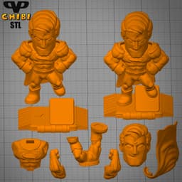 Superman Chibi STL for 3D Printing ChibiSTL 3DXM 3d model