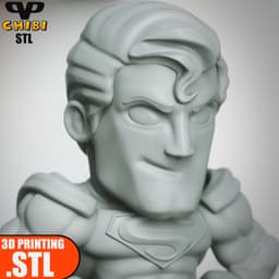 Superman Chibi STL for 3D Printing ChibiSTL 3DXM 3d model