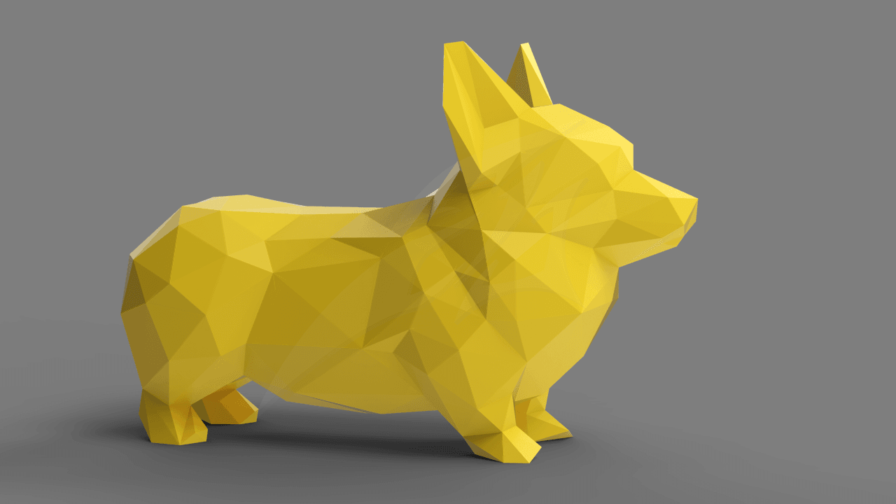 Low Poly Corgi 3d model