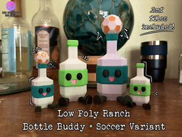 Low Poly Ranch Bottle Buddy 3d model