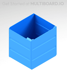 3x3x2.5 LU - Labelled - MultiBin Simple Drawer 3d model