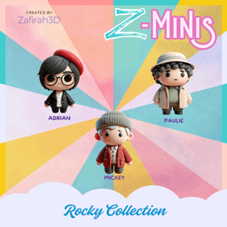 Z-Minis Rocky Balboa Collection 3d model