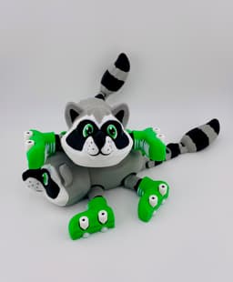 Raccoon Roller Skate Flexi 3d model