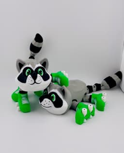 Raccoon Roller Skate Flexi 3d model