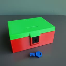 Coinbox with key lock 3d model