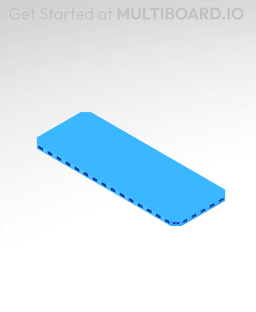 8x3 MU - Plain - MultiBoard Plate 3d model