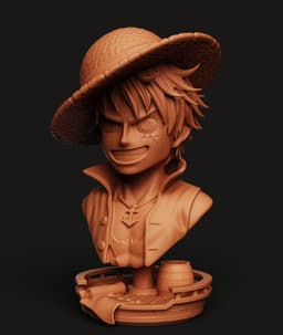 Straw Hat Pirate Bust Multi-Color 3MF | Anime Statue | Bambu Ready 3d model