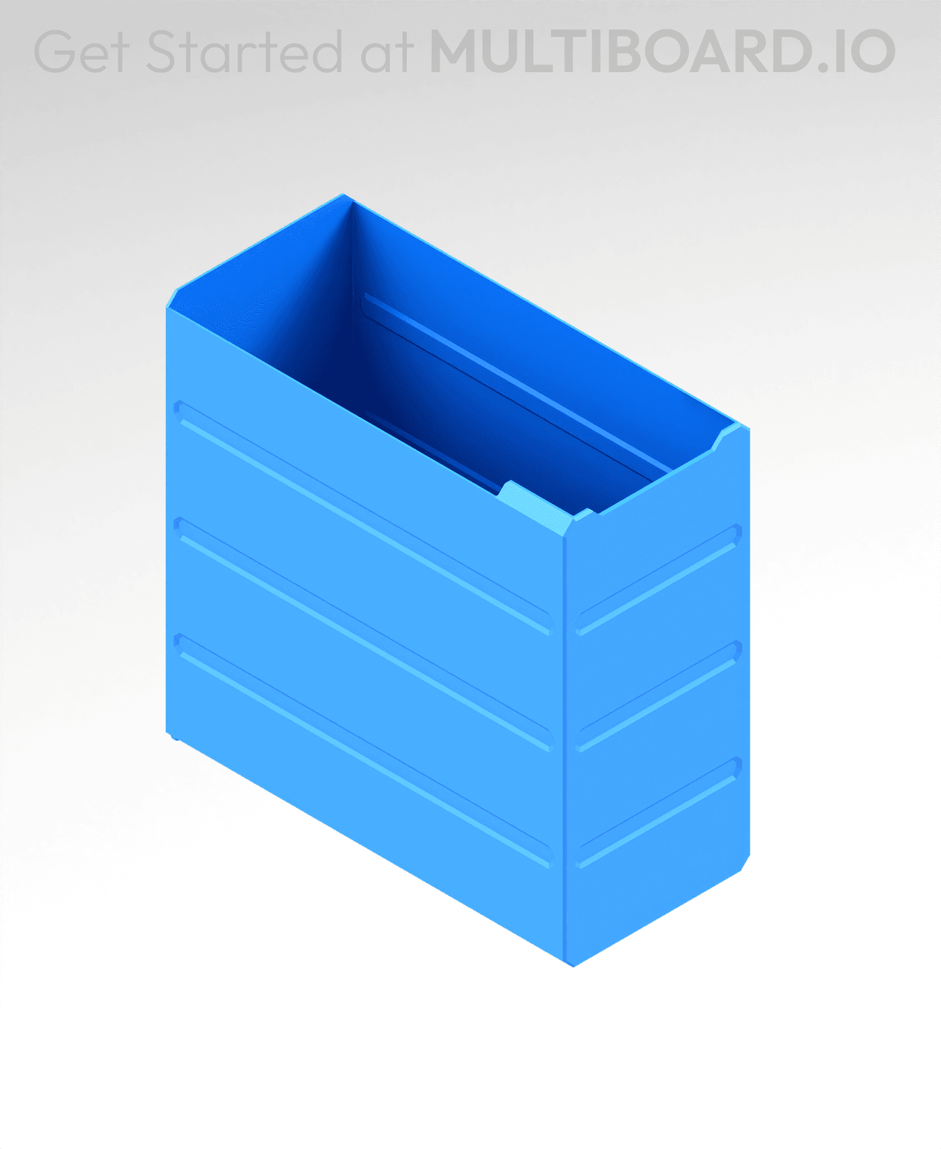 2x4x4 LU - MultiBin Simple Drawer 3d model